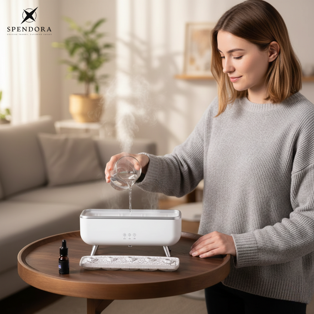 Aroma Diffuser | Ultraschall-Luftbefeuchter mit Quallen-Nebeleffekt, zwei Modi und 300-ml-Wassertank