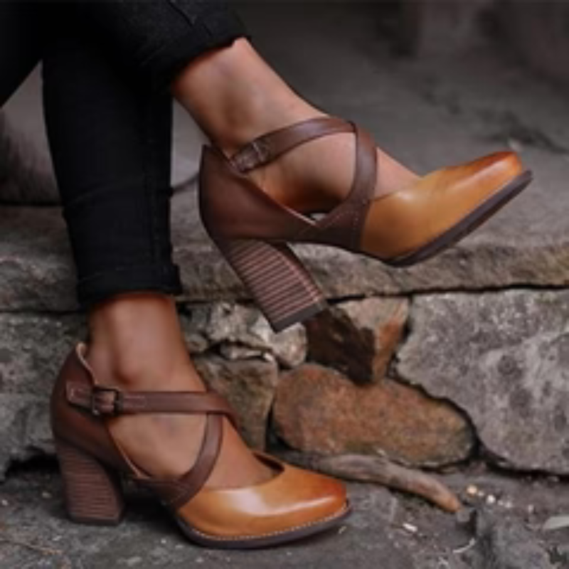 Elegante Damen Pumps mit hohem Absatz | Geschlossene High Heels aus Kunstleder | Klassische Schuhe für Business &amp; Anlass
