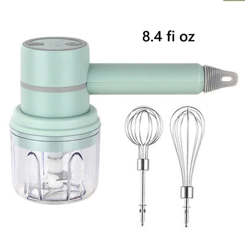 Cordless hand mixer | 3 speeds | Rechargeable | Stainless steel beaters