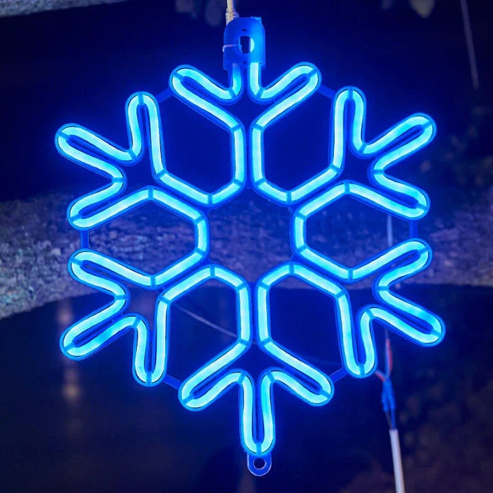 LED Schneeflockenlichter wasserdicht 30 cm | Festliche Winterbeleuchtung mit Schneefall-Effekt in verschiedenen Lichtfarben für außen