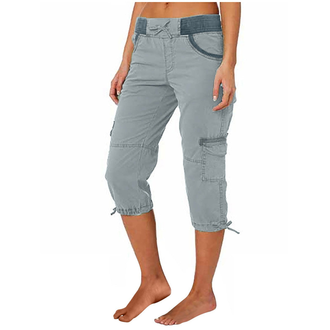Damen Weitbein-Hose | A-Linien Hose aus Baumwolle mit verstellbarer Taille und lockerer Passform