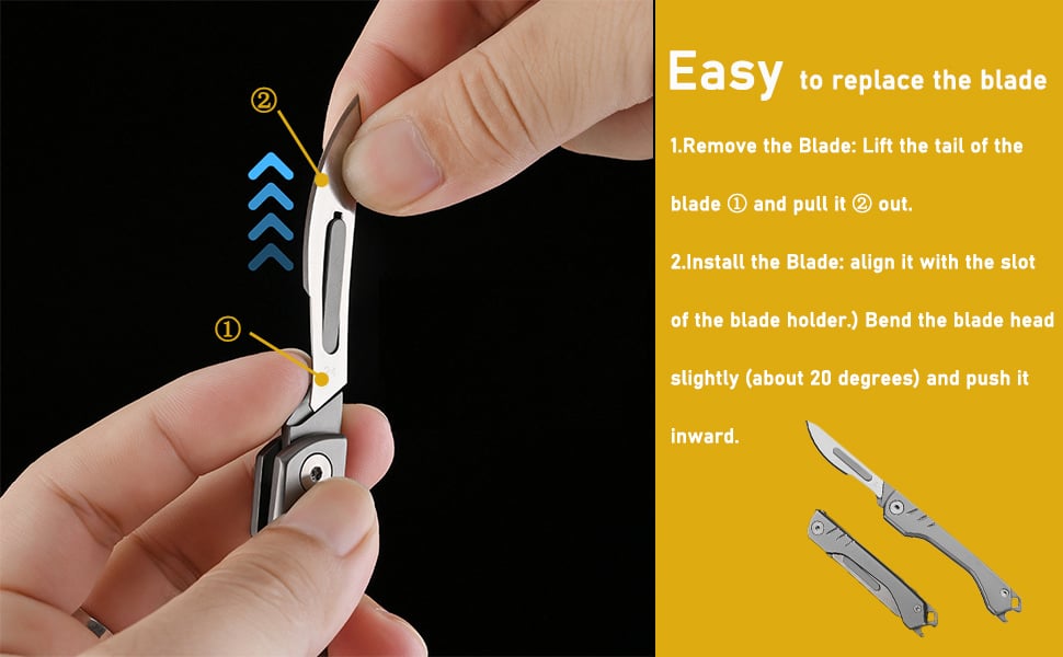 BladeSwift - Bisturi pieghevole con 10 lame intercambiabili