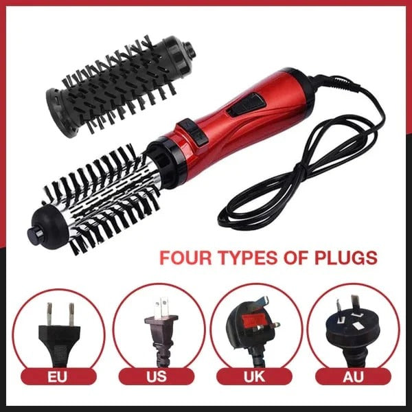 Forgó hajszárító kefe (Hot Air Brush) | Volumen + simítás + könnyű hullámok egy lépésben | Gyors száradás, kevesebb frizz | Otthoni és utazási használatra