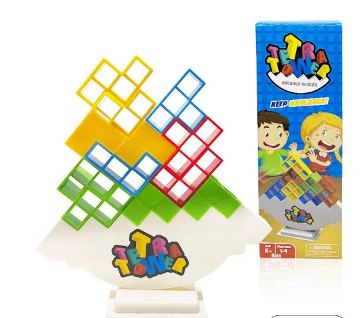 3D Tetris stacking game with 16 blocks | Skill &amp; thinking game for children &amp; adults | Promotes concentration &amp; motor skills