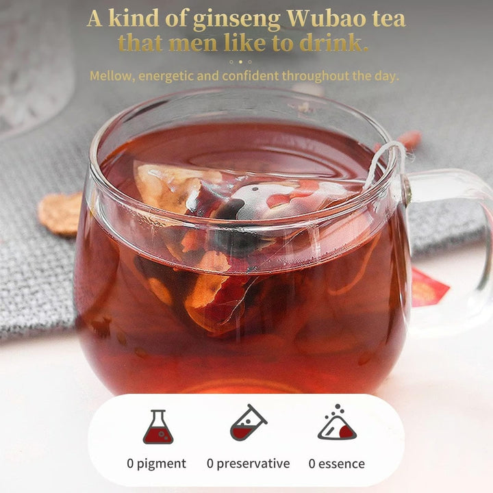 Tisane aux herbes avec ginseng et mûrier