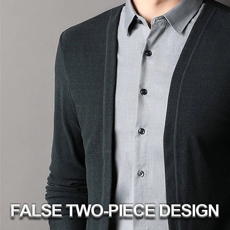 TwinLayer – Smarter Kragen Strick-Cardigan