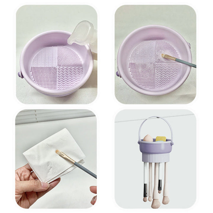 Make-up-Pinsel Reinigungsstation 3-in-1 | Reinigen, Trocknen &amp; Aufbewahren | GlamPure