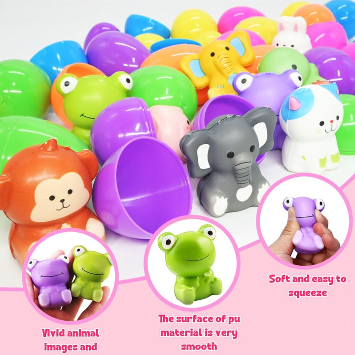 🔥Easter best gift 50% OFF-🎁24 pieces filled Easter eggs slowly rising squishy toys