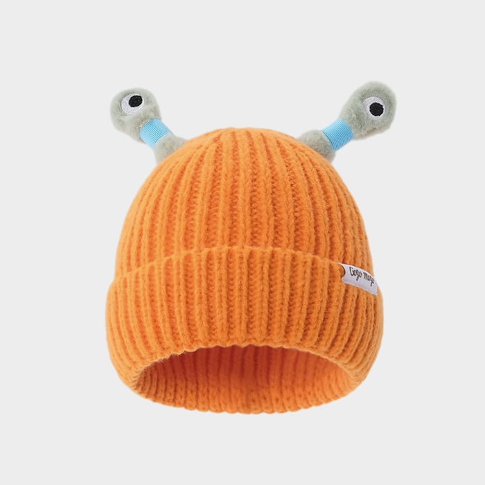 Beanie with glowing eyes &amp; flexible tentacles | Warm &amp; soft, elastic fit | Festival, party &amp; winter look