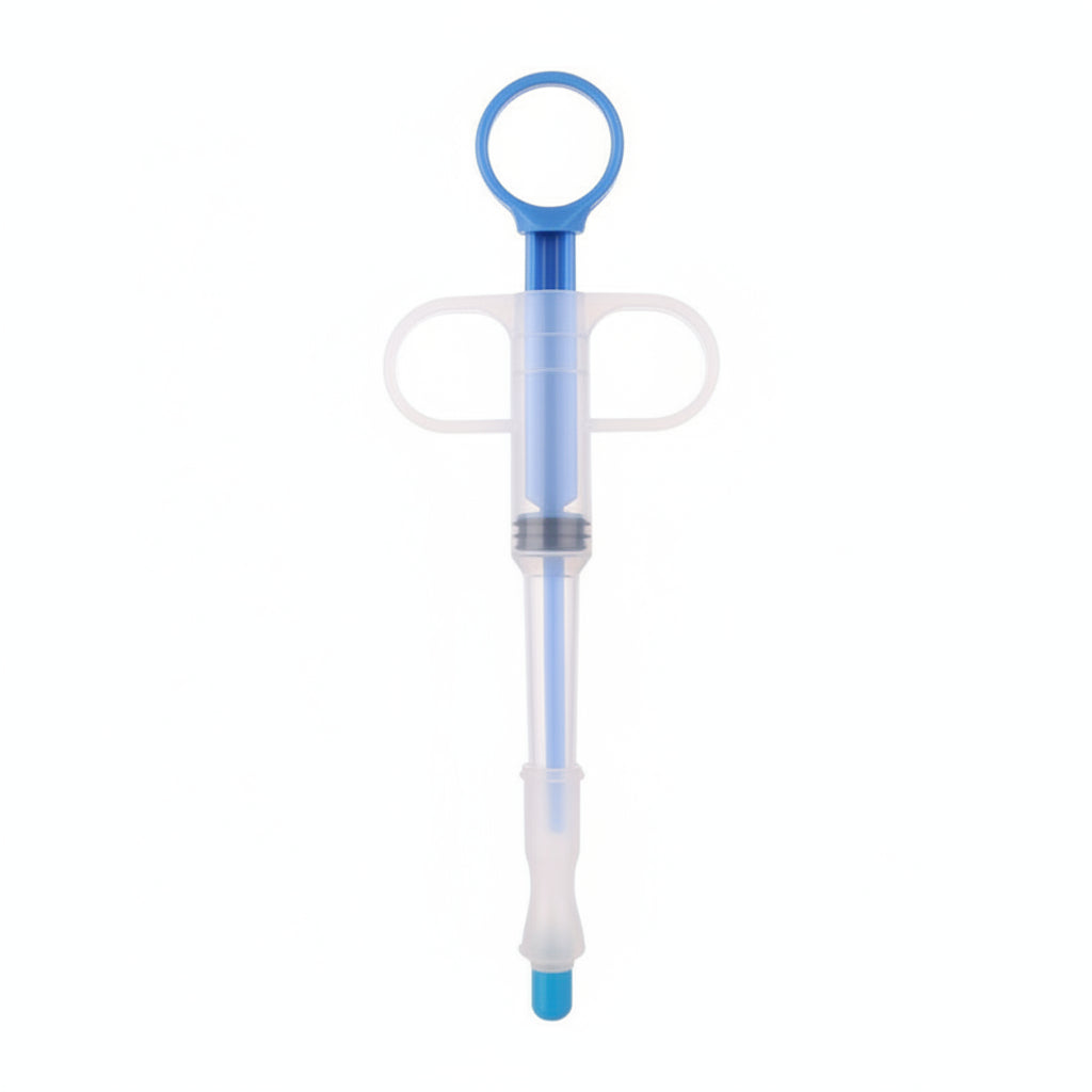Medicine syringe for pets with soft silicone tip | 2 attachments for pills &amp; liquid | Stress-free administration
