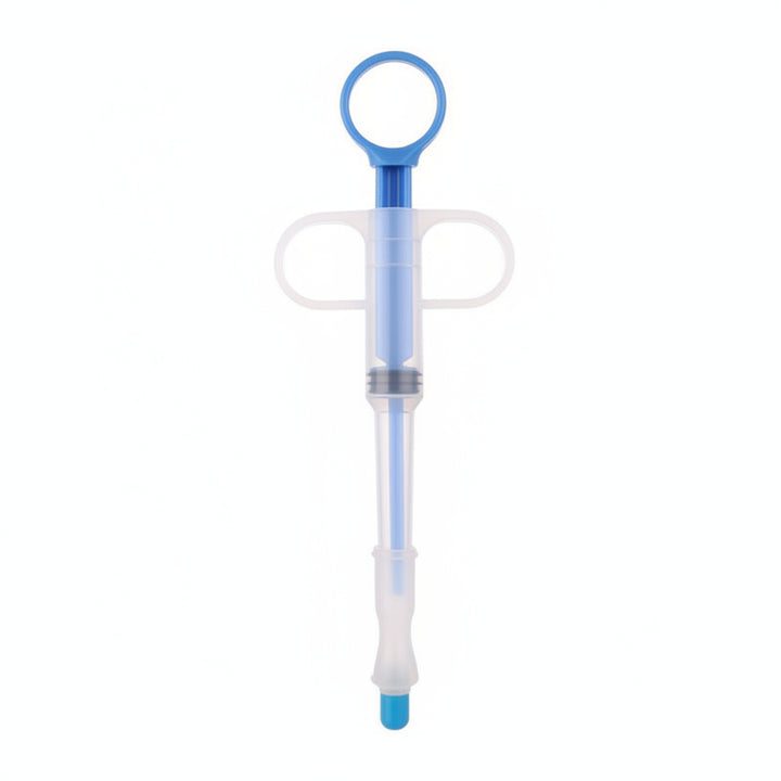 Medicine syringe for pets with soft silicone tip | 2 attachments for pills &amp; liquid | Stress-free administration