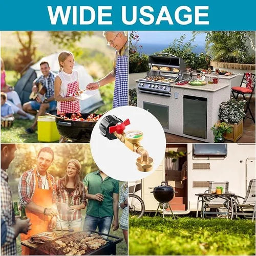 Gasdruckregler mit Manometer | Schnelle Gasstandanzeige | Für Gasflaschen, Grill &amp; Camping