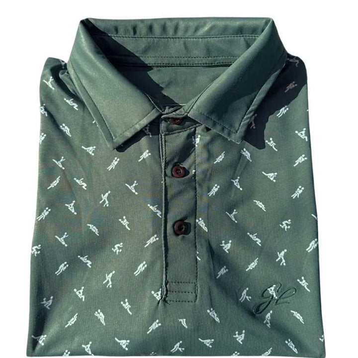 Herren Poloshirt mit Print | Atmungsaktives Stretch Polo im Slim Fit | Freizeitshirt für Alltag, Urlaub &amp; Freizeit
