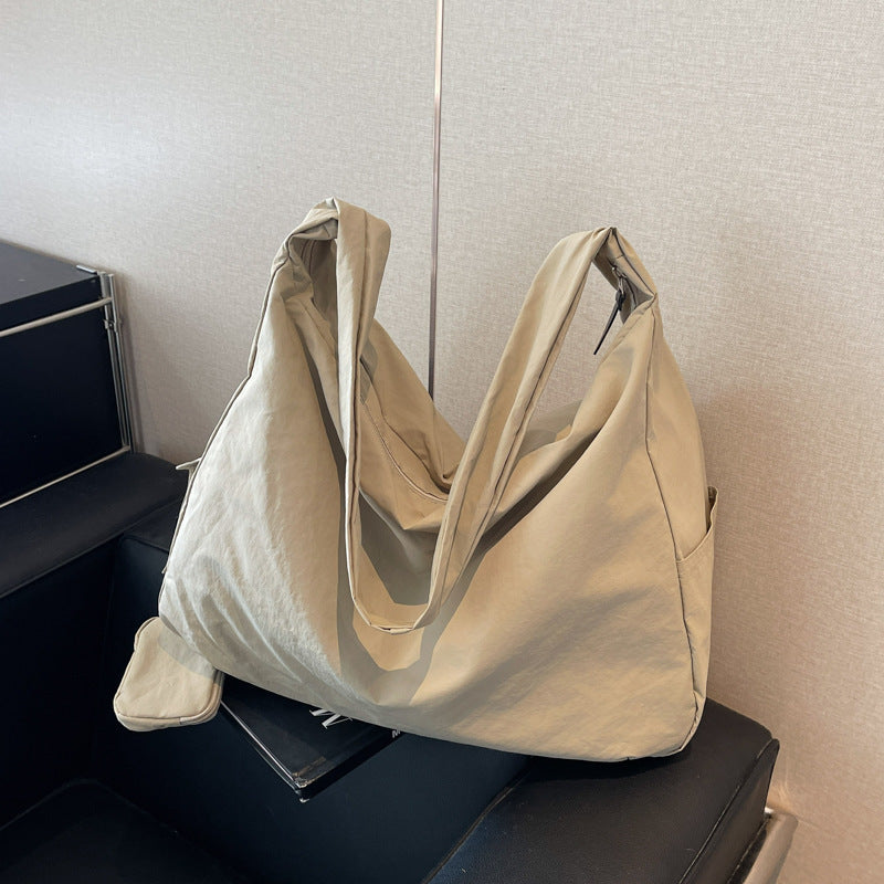 Damen Umhängetasche | Große Crossbody Tasche mit Reißverschluss und Außentasche