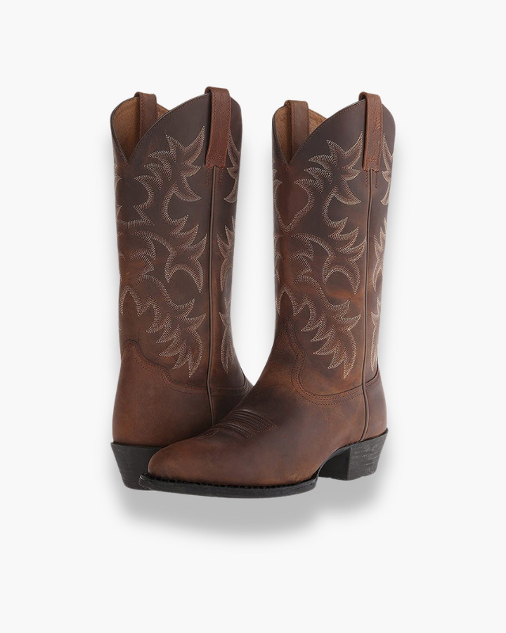Damen Cowboystiefel Schwarz im Western-Stil | Elegante Westernstiefel mit klassischem Design für Alltag und besondere Anlässe