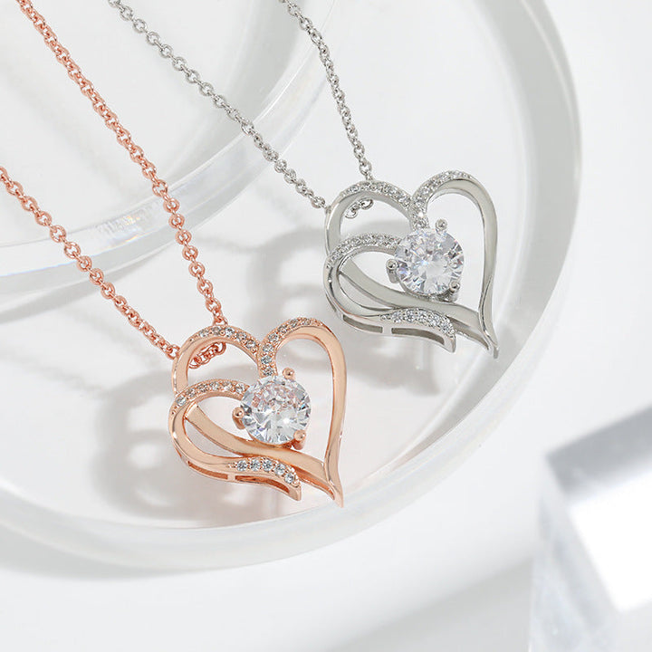 Diamanten Liebes Herz Halskette