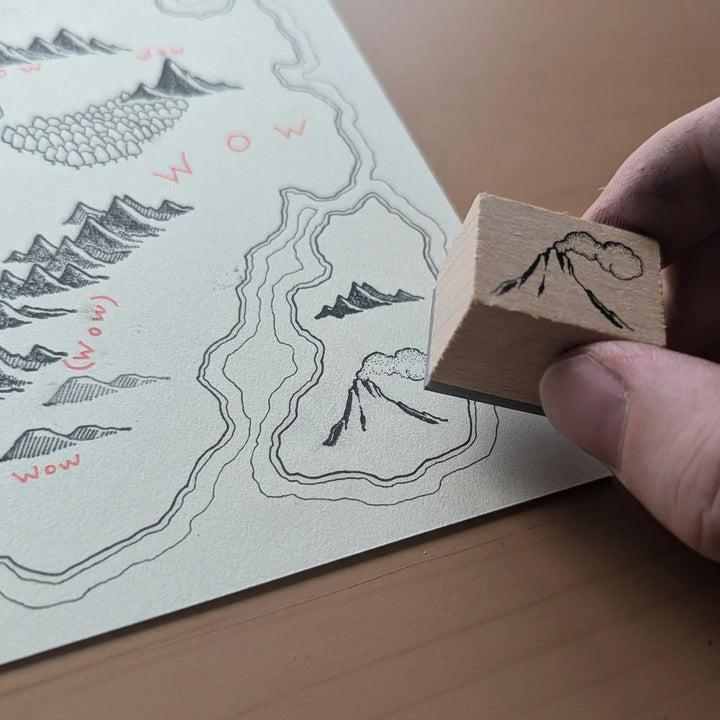 MapCraft Holzstempel-Set für Journaling &amp; Karten | Natur- &amp; Bergmotive | Perfekt für Planner &amp; DIY