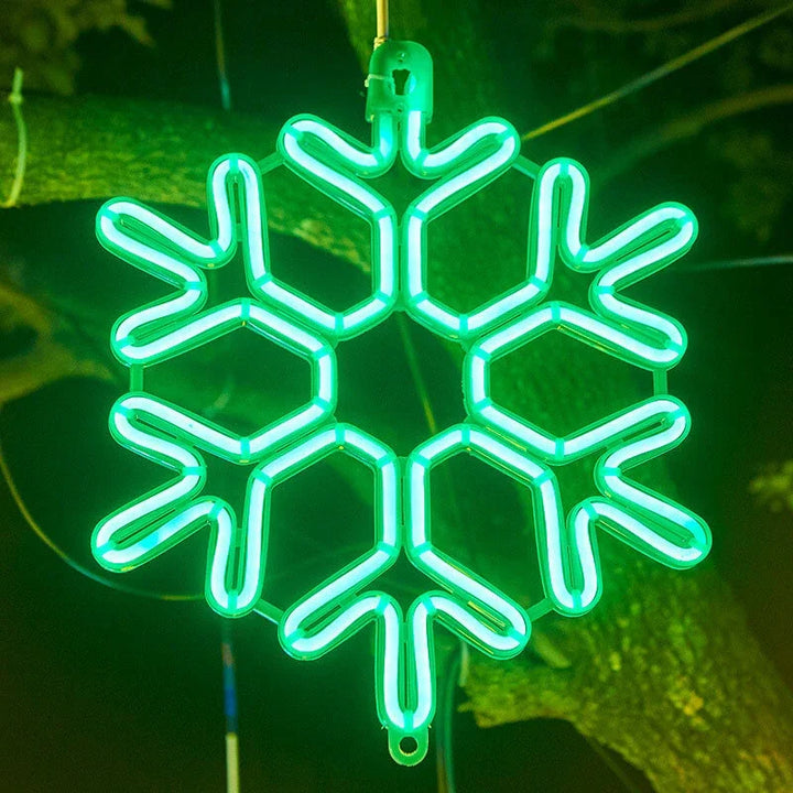 LED Schneeflockenlichter wasserdicht 30 cm | Festliche Winterbeleuchtung mit Schneefall-Effekt in verschiedenen Lichtfarben für außen