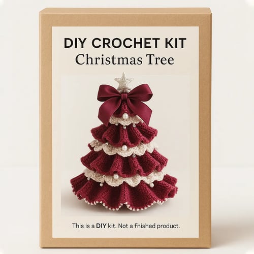 TwinkleStitch – Kit de crochet fait main pour sapins de Noël