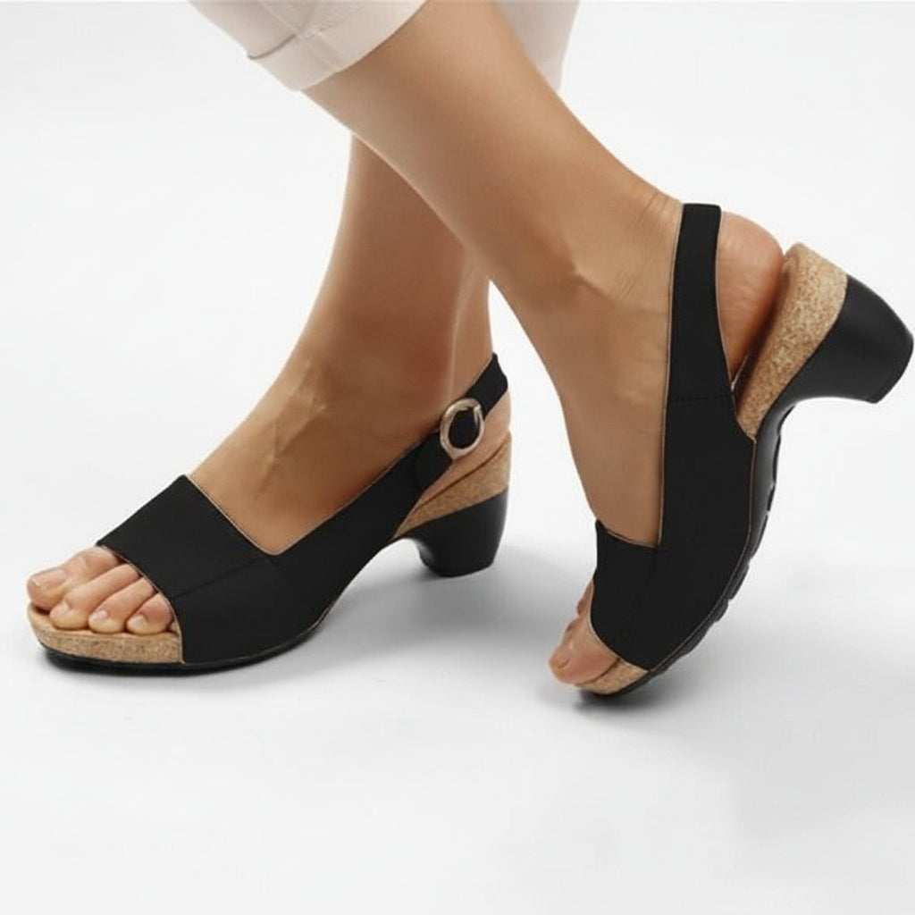 Damen Pumps mit niedrigem Blockabsatz | Bequeme elegante Schuhe mit weicher Sohle | Stabiler Alltagslook
