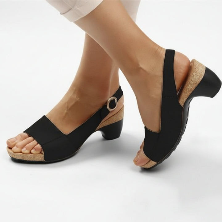 Damen Pumps mit niedrigem Blockabsatz | Bequeme elegante Schuhe mit weicher Sohle | Stabiler Alltagslook
