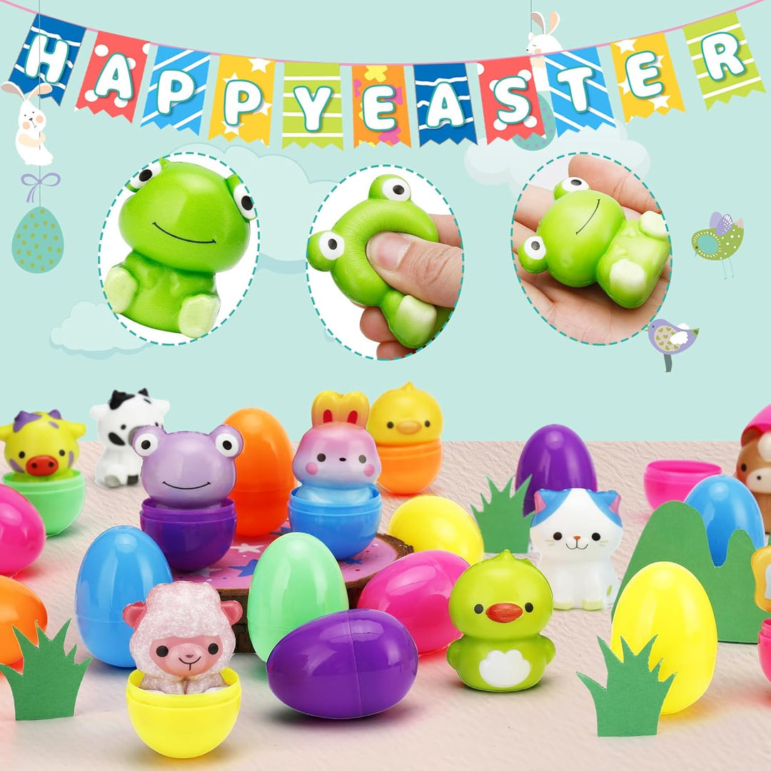 🔥Easter best gift 50% OFF-🎁24 pieces filled Easter eggs slowly rising squishy toys