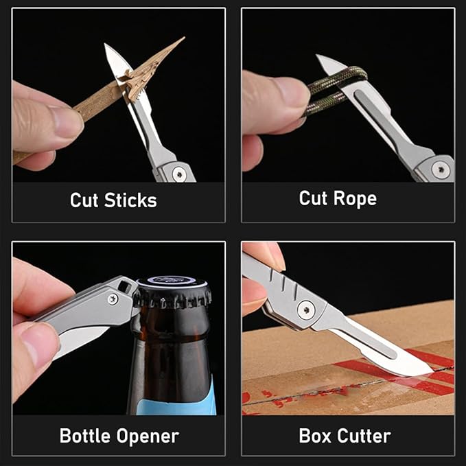 BladeSwift - Bisturi pieghevole con 10 lame intercambiabili