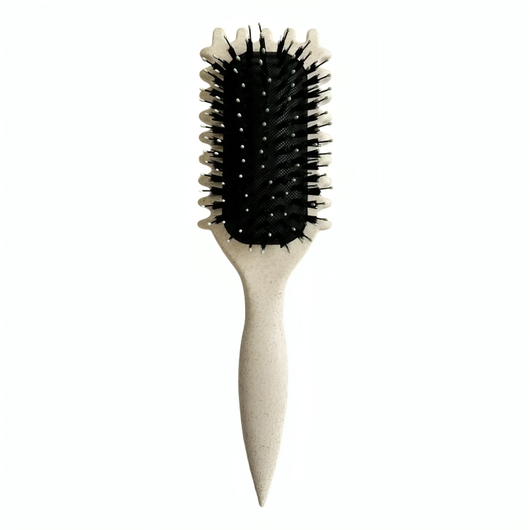 Lockenbürste zum Entwirren &amp; Definieren (2er-Set) | Für nasses &amp; trockenes Haar, reduziert Frizz | Vegane Borsten | Grün/Beige
