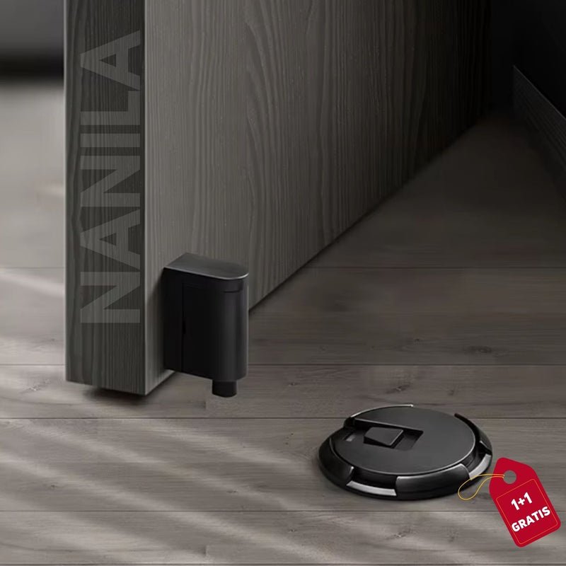 Magnetischer Türstopper rostfrei – stoppt Zuschlagen sofort | Kleben oder Schrauben | Schutz für Wände &amp; Finger