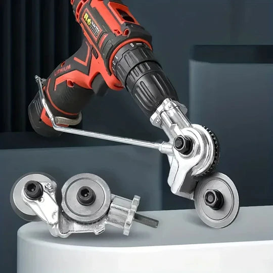 Bohrmaschinen-Blechschneider | Metall-Schneideaufsatz für Bleche bis 0,8 mm mit werkzeugloser Montage