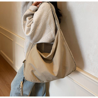 Damen Umhängetasche | Große Crossbody Tasche mit Reißverschluss und Außentasche