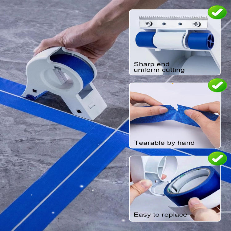 Malerkrepp-Applikator mit Cutter | saubere, gerade Farbkanten in einem Zug | inkl. 2 Rollen Tape | für Wände, Decken &amp; Möbel