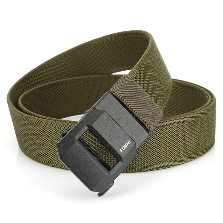 Ceinture EDC en nylon avec cliquet et fermeture rapide | Réglable sans palier pour un ajustement parfait | Ceinture tactique résistante pour travail et extérieur
