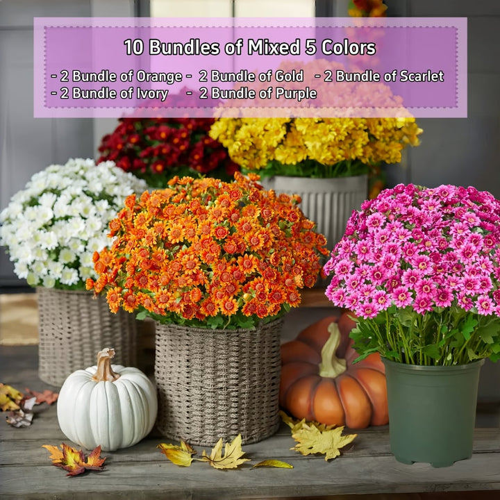Chrysanthèmes artificiels | Résistants aux UV | Décoration d&