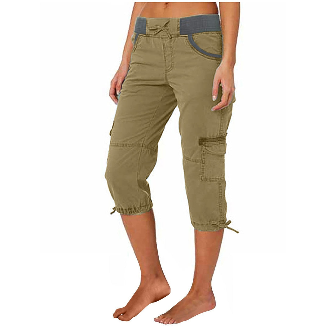 Damen Weitbein-Hose | A-Linien Hose aus Baumwolle mit verstellbarer Taille und lockerer Passform