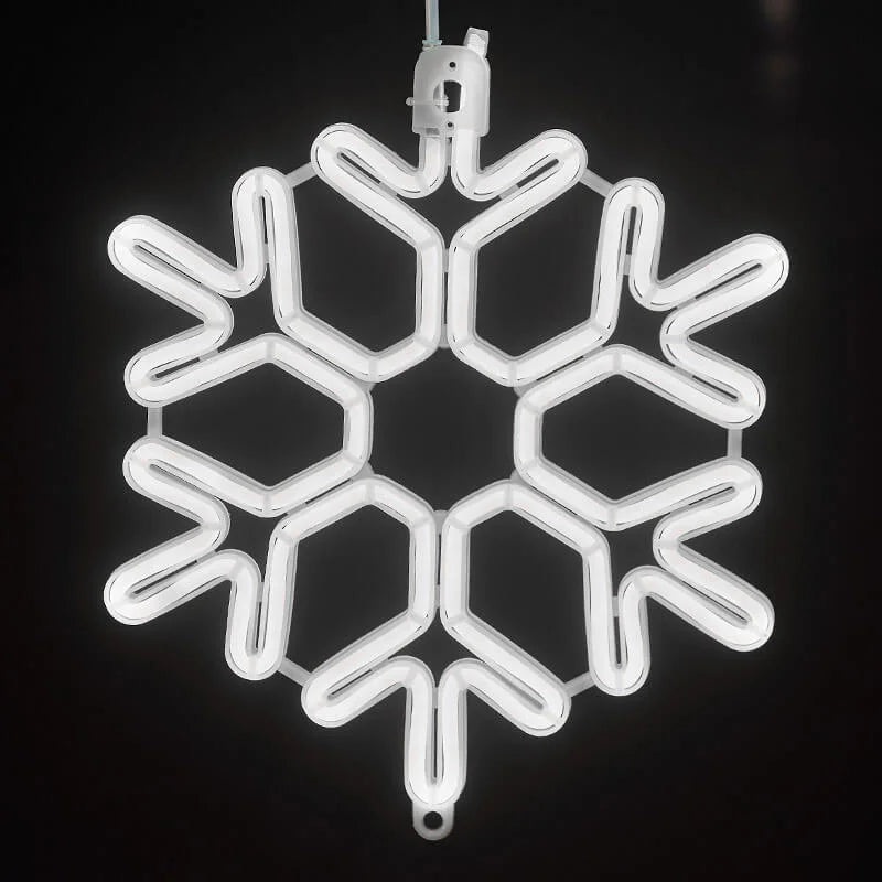 LED Schneeflockenlichter wasserdicht 30 cm | Festliche Winterbeleuchtung mit Schneefall-Effekt in verschiedenen Lichtfarben für außen