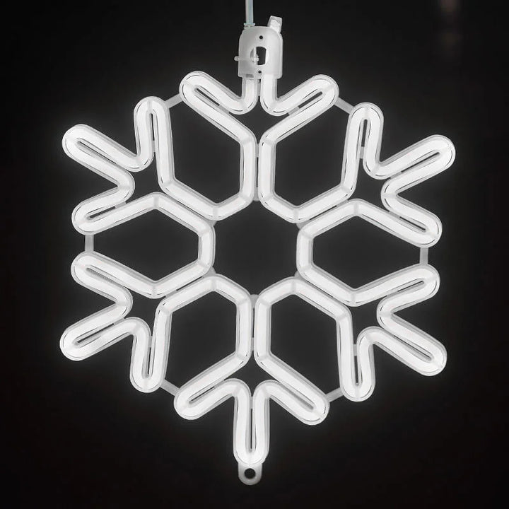 LED Schneeflockenlichter wasserdicht 30 cm | Festliche Winterbeleuchtung mit Schneefall-Effekt in verschiedenen Lichtfarben für außen