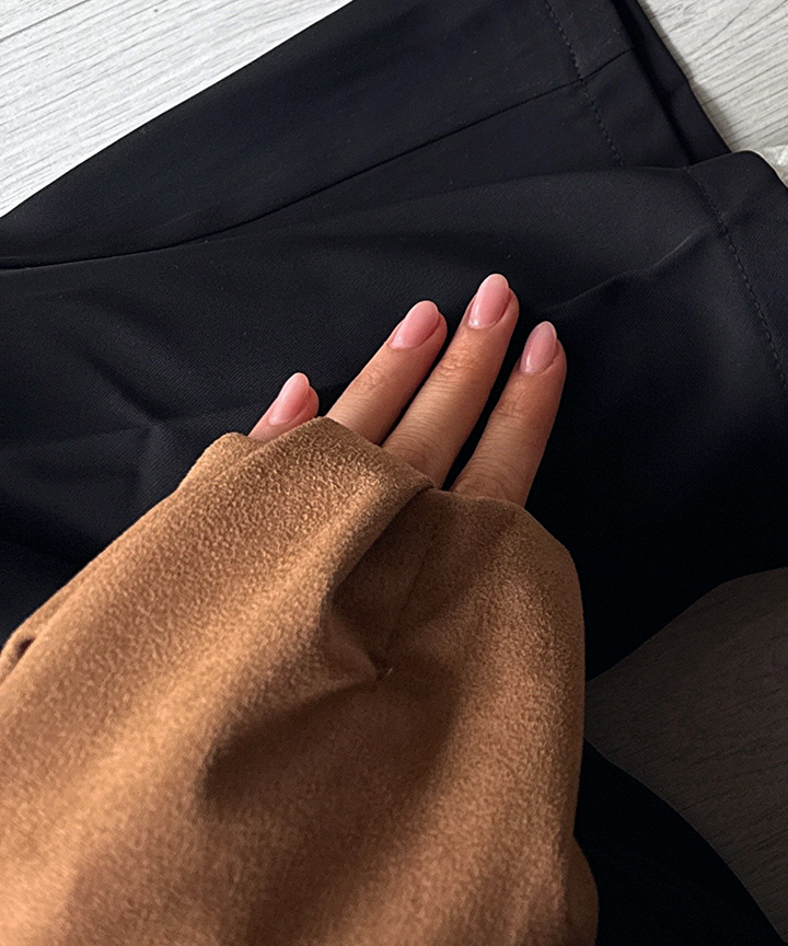 Damen Crop Trenchcoat | Kurzer Wildleder-Look Mantel mit modernem Schnitt