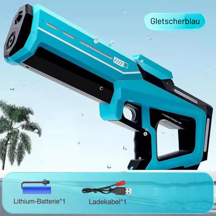 Elektrische Wasserpistole 1 L Tank | Automatisches Sprühen ohne Pumpen | 8–10 m Reichweite | Akku, 43 cm, ABS