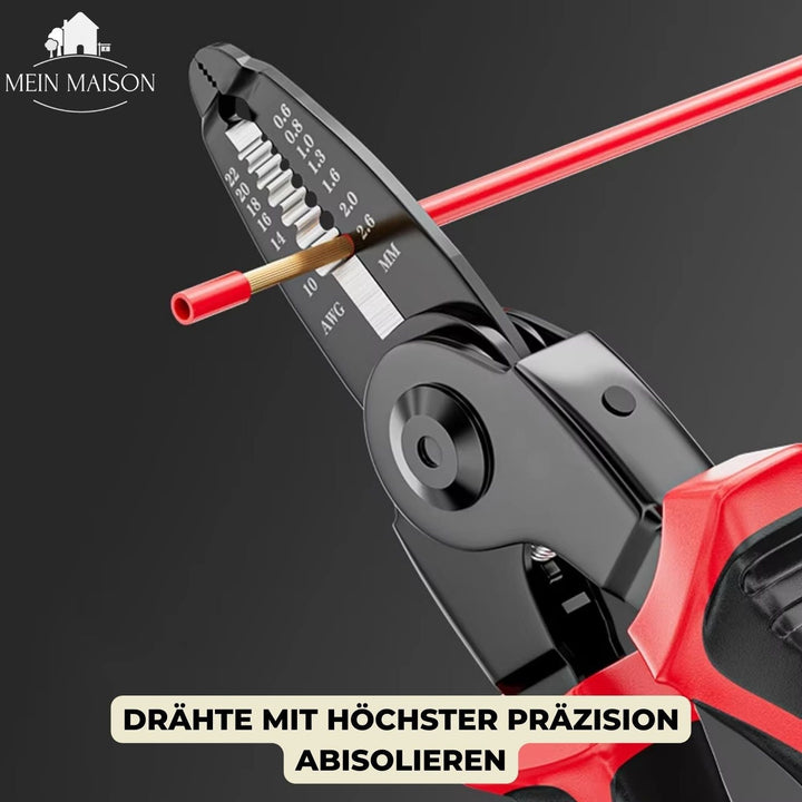 5-in-1 Multifunktionszange aus Werkzeugstahl | Schnellwechsel-Aufsätze | Schneiden, Crimpen, Biegen, Klemmen &amp; Schrauben