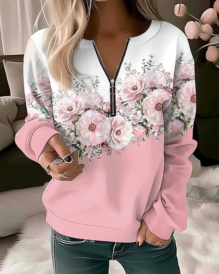 Marie | Damen Pullover mit Blumenmuster