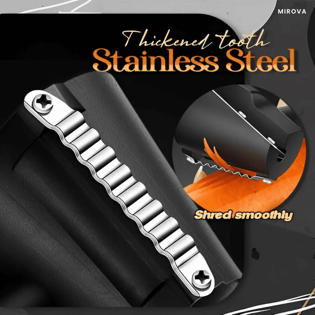 Vegetable spiralizer + peeler | Make vegetable flowers &amp; spirals in seconds | Stainless steel blade + food-grade ABS | 6.5×7.6×18.5 cm