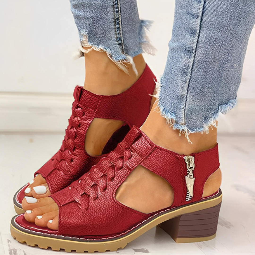 Sandali eleganti da donna con design peep-toe