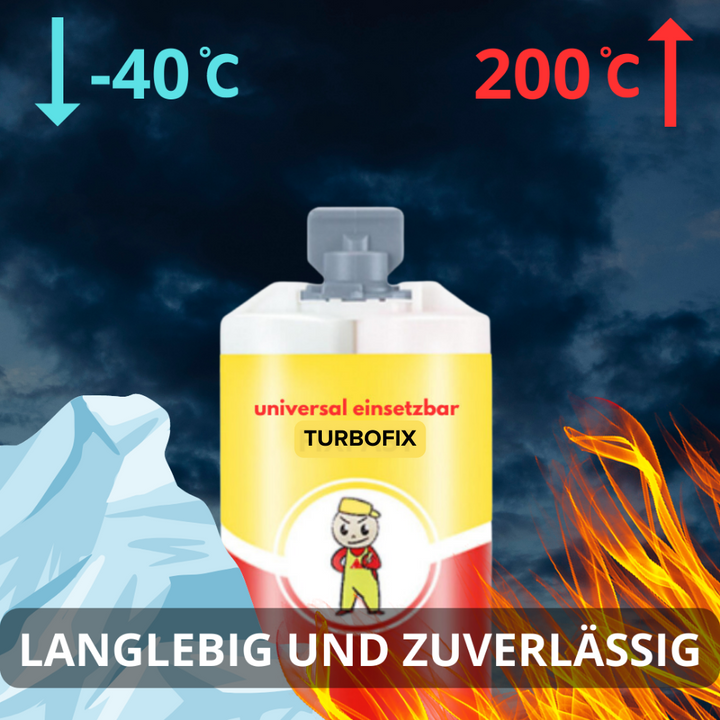 2-Komponenten-Reparaturkleber | A+B Klebstoff 95 g für Metall, Kunststoff und Keramik | Schleifbar und temperaturbeständig