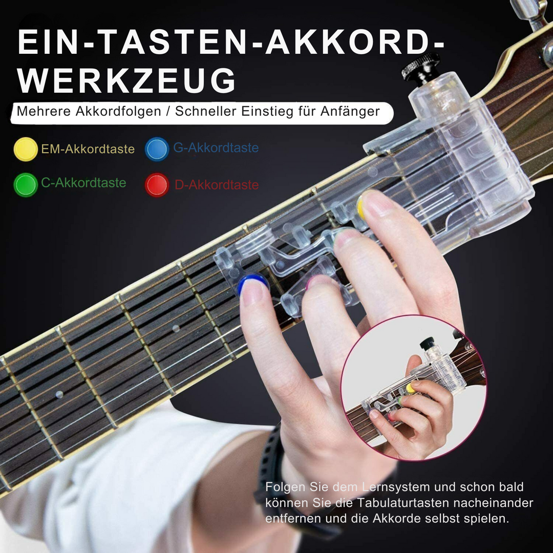 Aiuto per imparare la chitarra StringLeitfaden™ | Portatile e compatto | Impara gli accordi più velocemente, ideale per principianti e in viaggio
