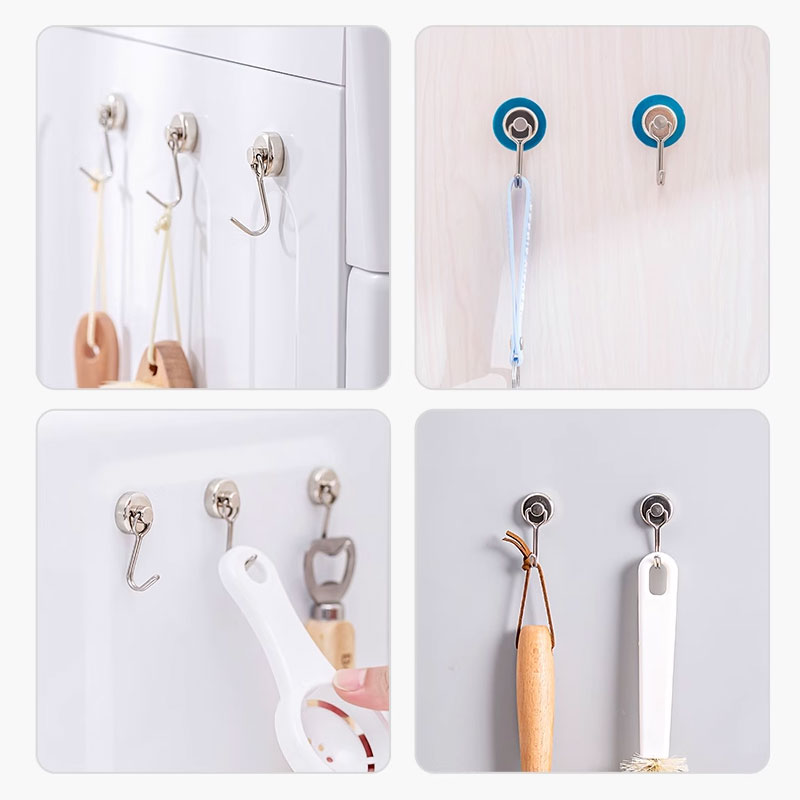 180° drehbarer Magnet-Haken | Starker Wandhaken ohne Bohren | 6–18 kg Tragkraft | Multifunktionaler Organizer