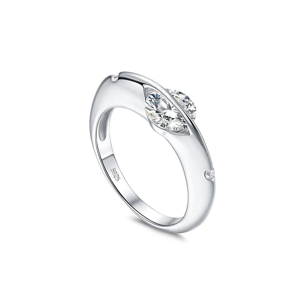 Unisex rotating star ring 925 silver | Adjustable &amp; nickel-free | Brushed or polished | Gift for every day