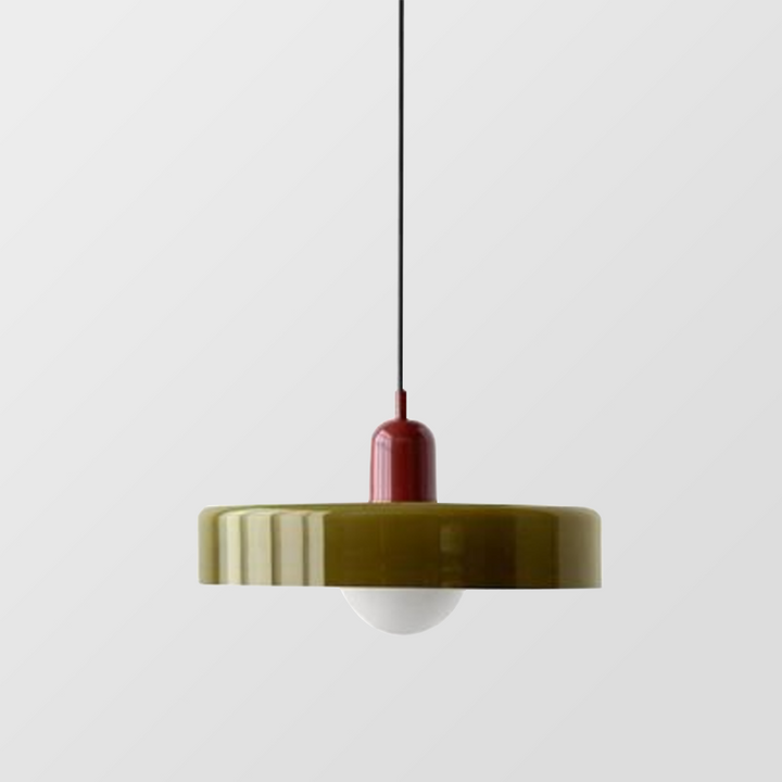 Pendant lamp made of metal &amp; glass with stained glass look | Ø25/Ø35 cm, G9 socket | Adjustable suspension | Crystal look