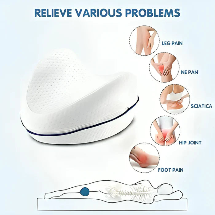 Orthopädisches Beinkissen | Ergonomisches Seitenschläferkissen | Memory Foam | Druckentlastend &amp; Waschbarer Bezug
