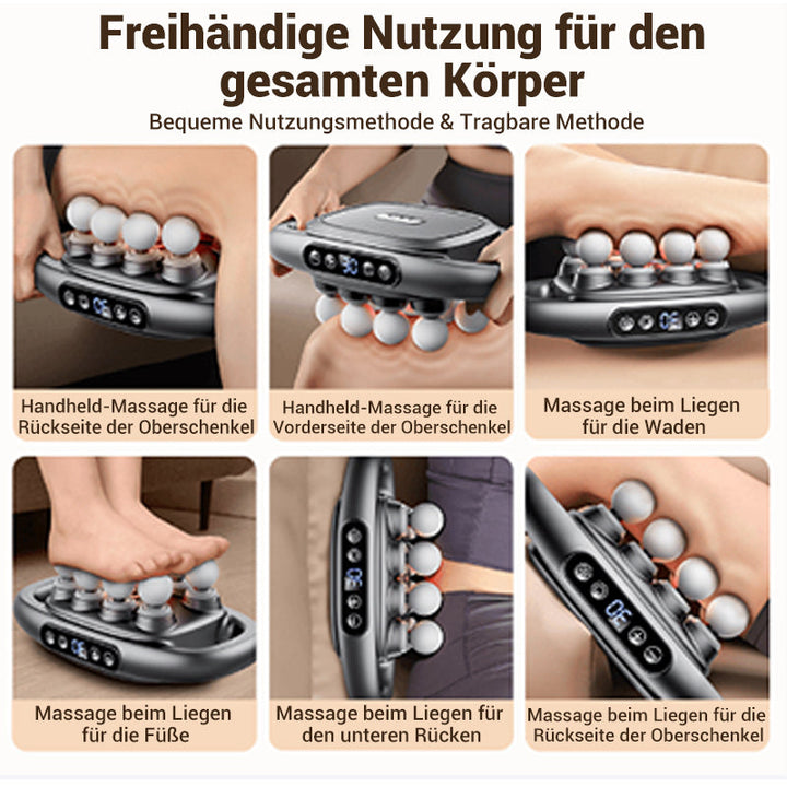 Massage Gun with 8 Attachments | 16-Level Power | Deep Muscle Relaxation | Portable &amp; Rechargeable